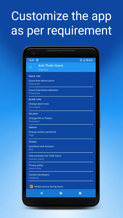 Anti-theft alarm | Indus Appstore | Screenshot