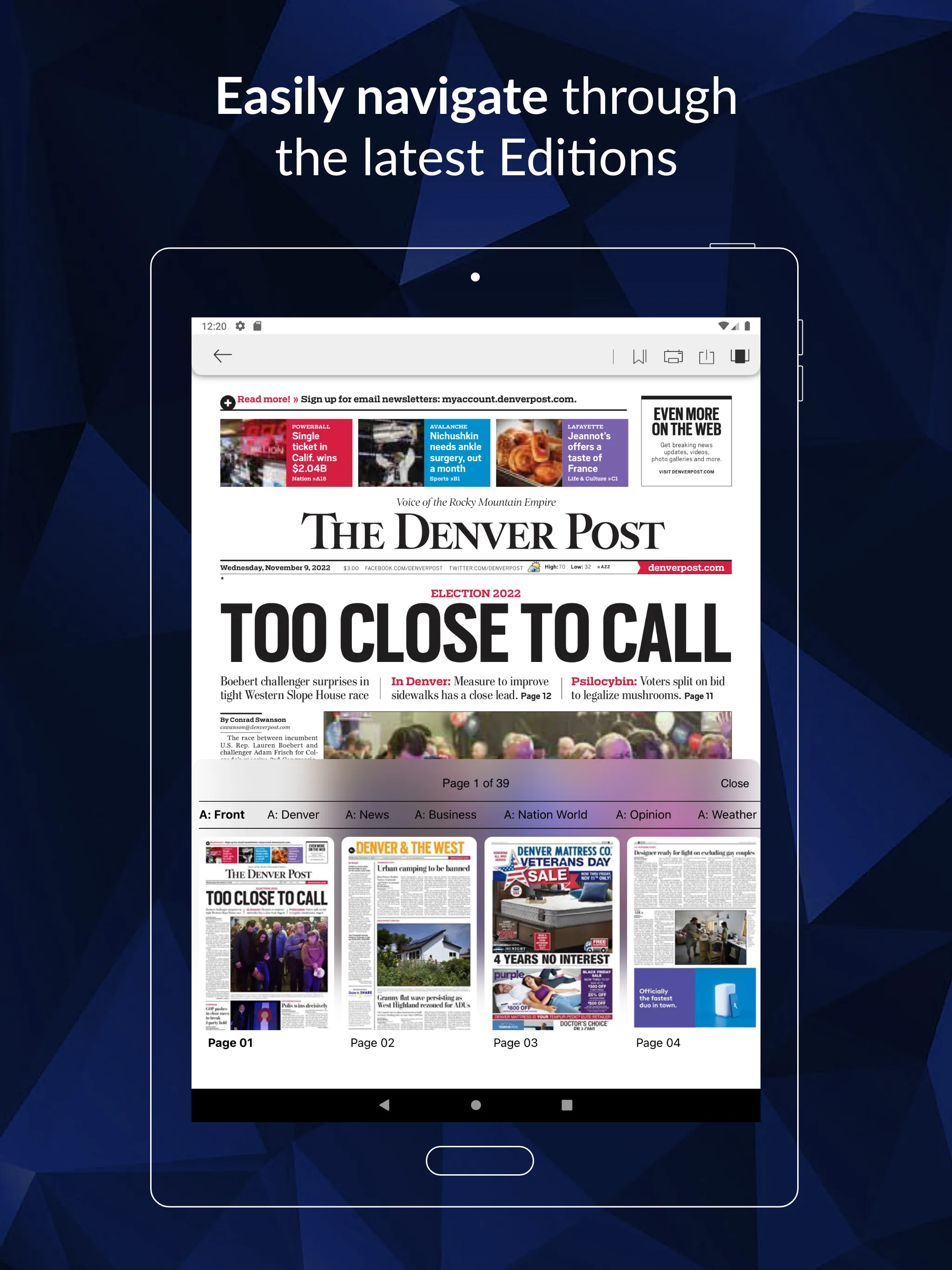 Denver Post Digital e-Edition | Indus Appstore | Screenshot