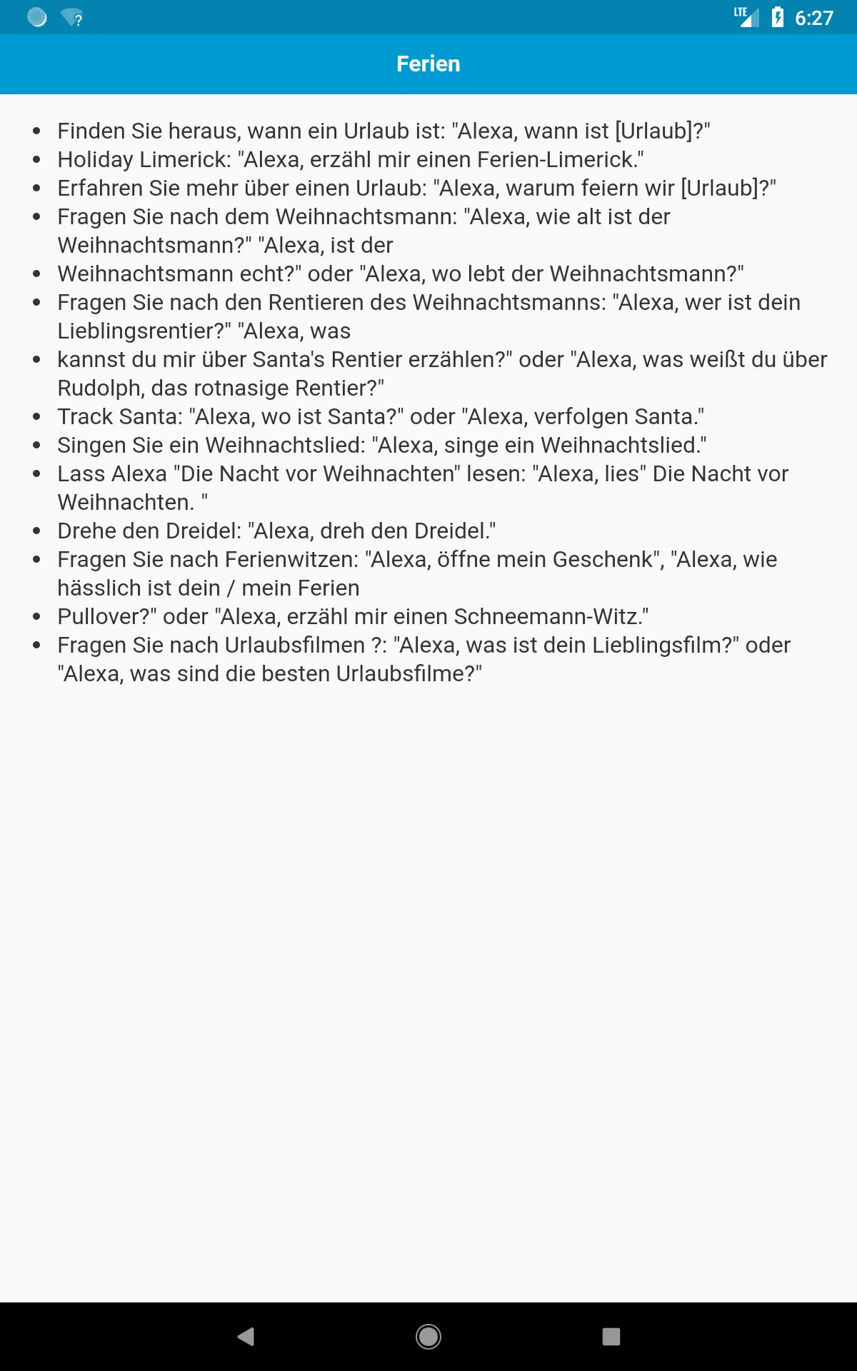 Befehle für Alexa | Indus Appstore | Screenshot