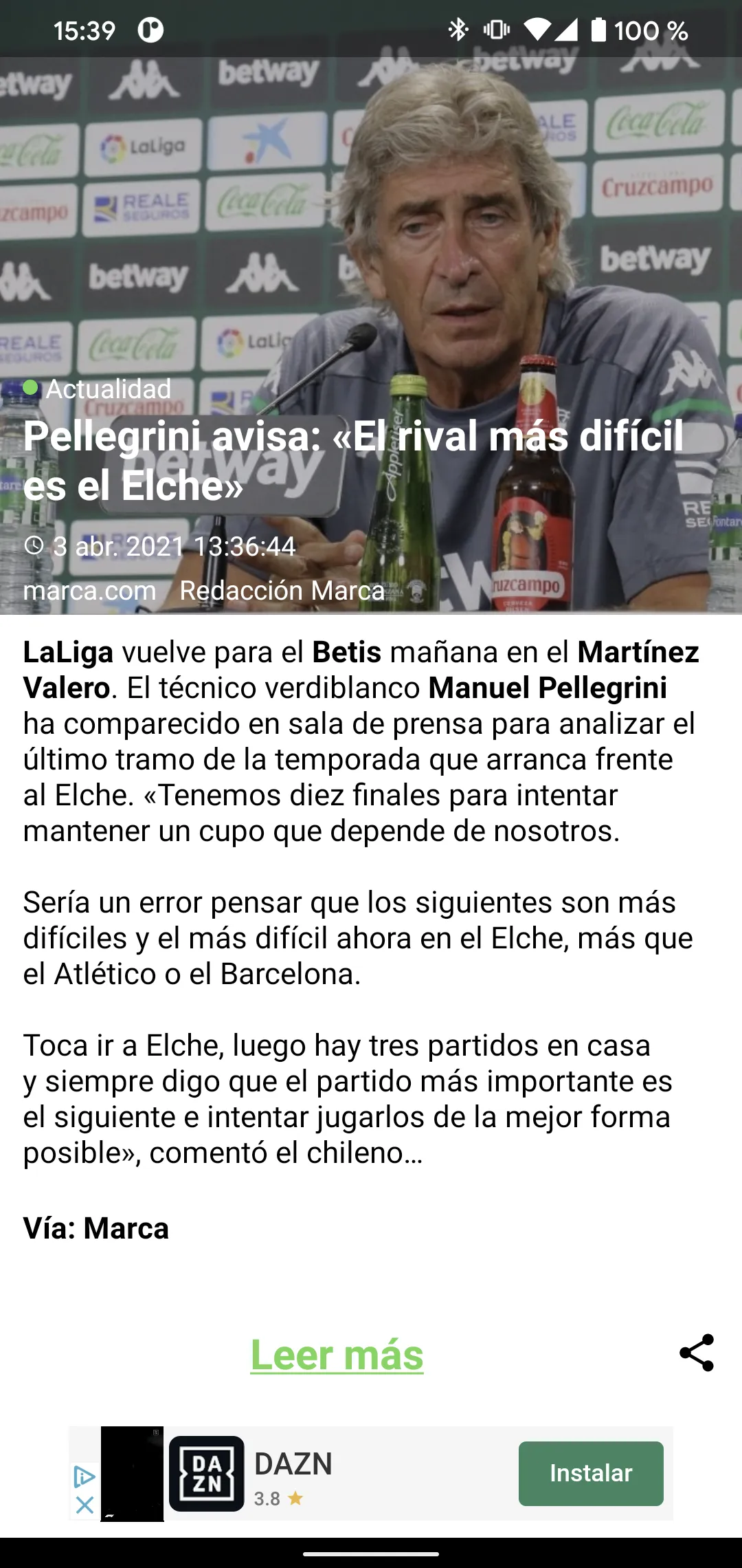 Mi Betis App - Noticias Betis | Indus Appstore | Screenshot