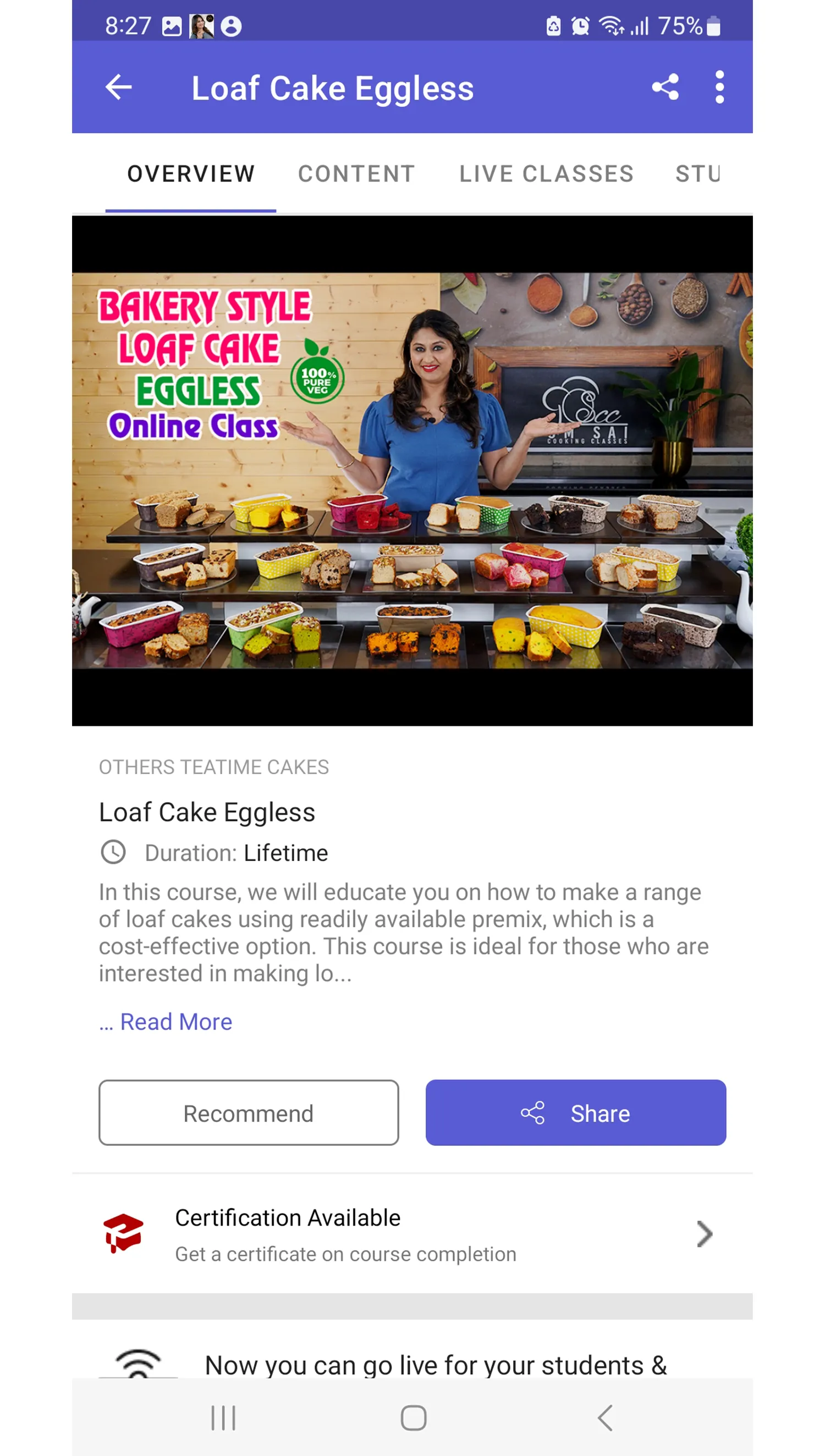 Om Sai Cooking Classes | Indus Appstore | Screenshot