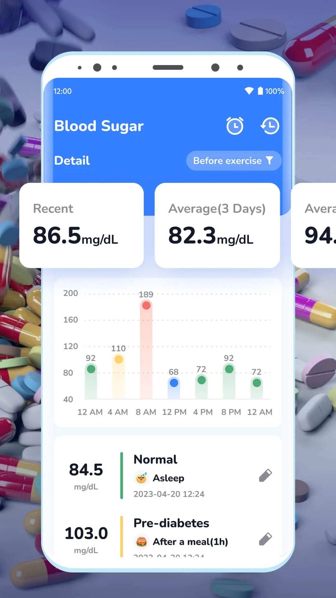 Blood Pressure & Sugar:Track | Indus Appstore | Screenshot