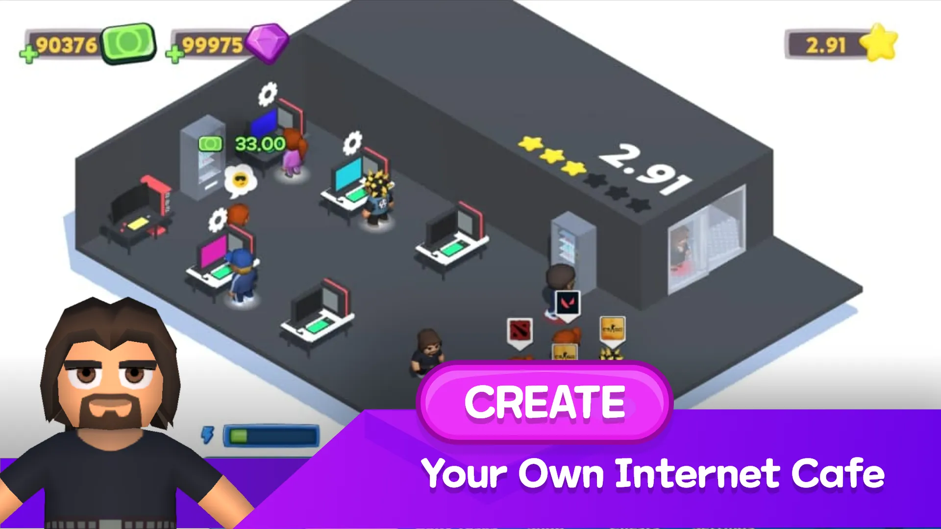 Internet Cafe Creator Idle | Indus Appstore | Screenshot