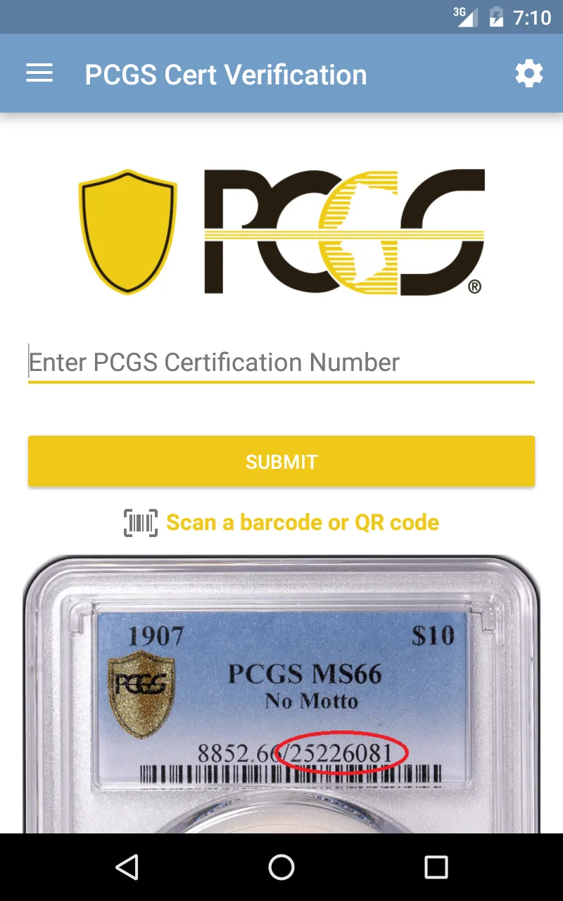 PCGS Cert Verification - Coin  | Indus Appstore | Screenshot