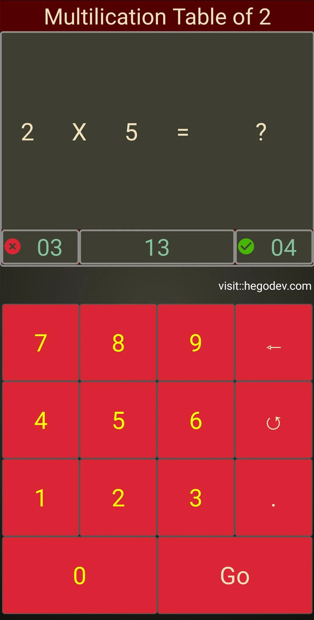 Learn Multiplication tables | Indus Appstore | Screenshot