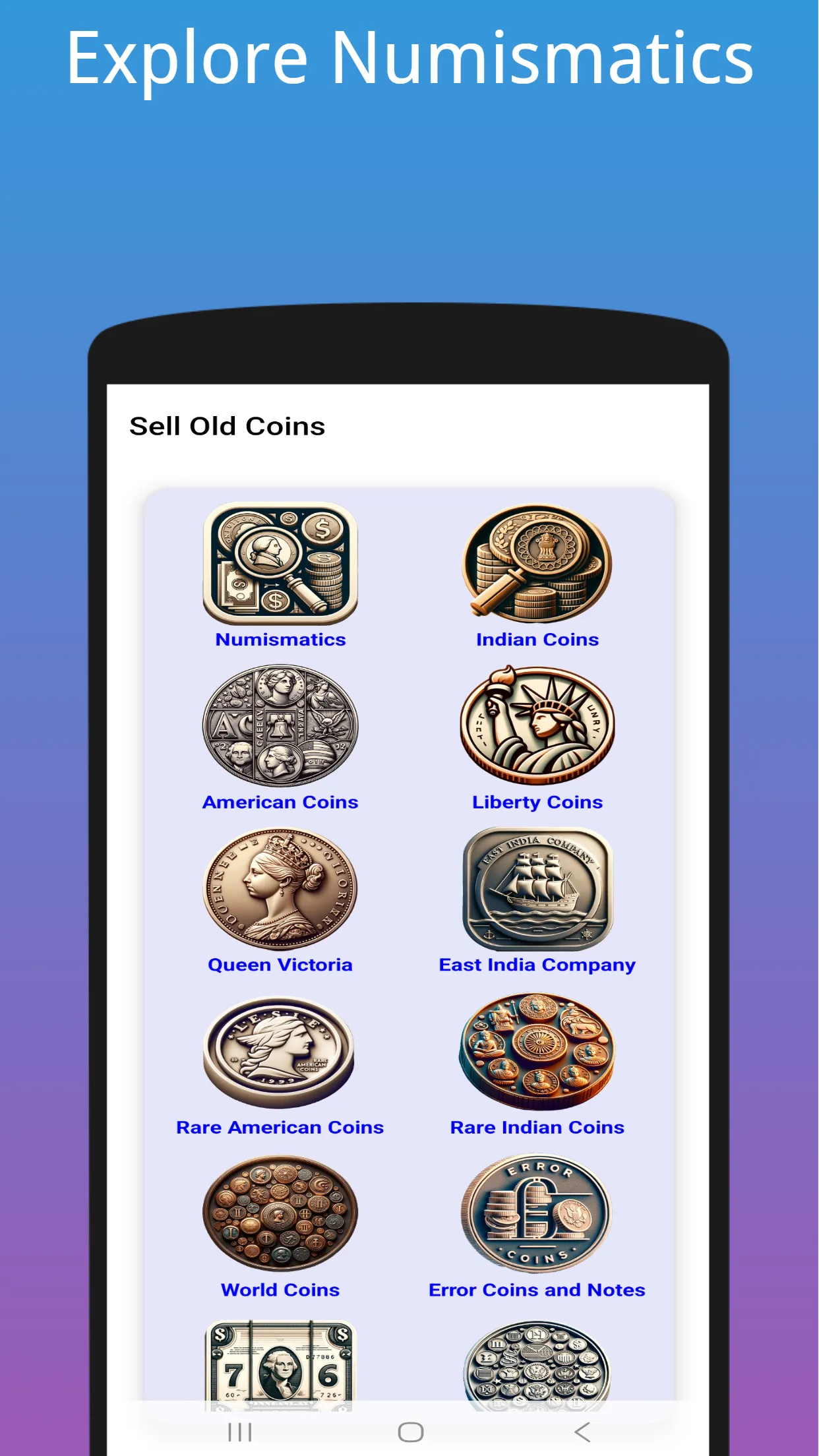 Sell old coins online | Indus Appstore | Screenshot