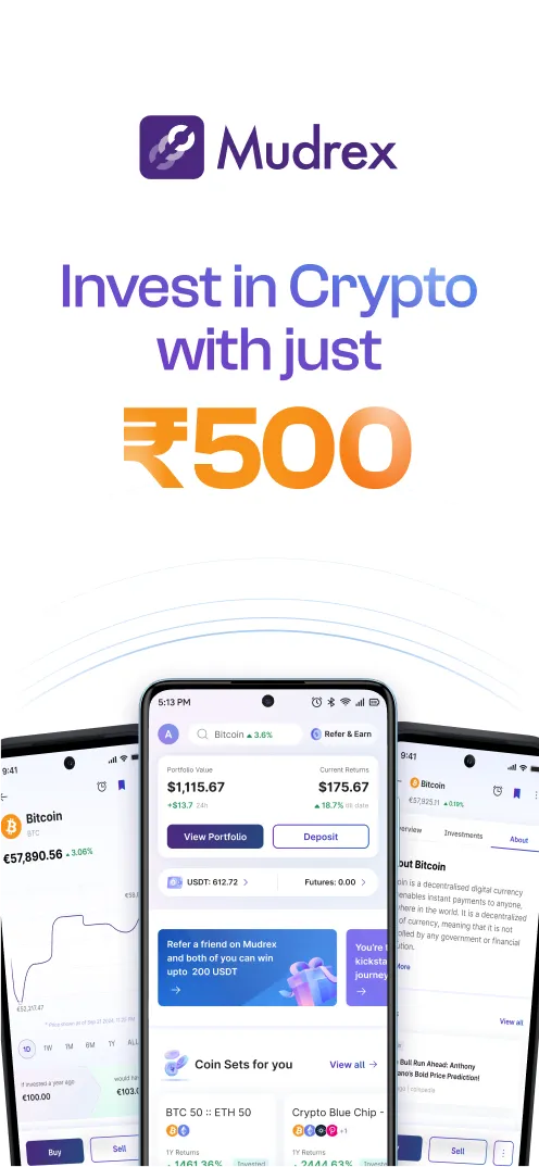 Mudrex: Buy Bitcoin & Crypto | Indus Appstore | Screenshot