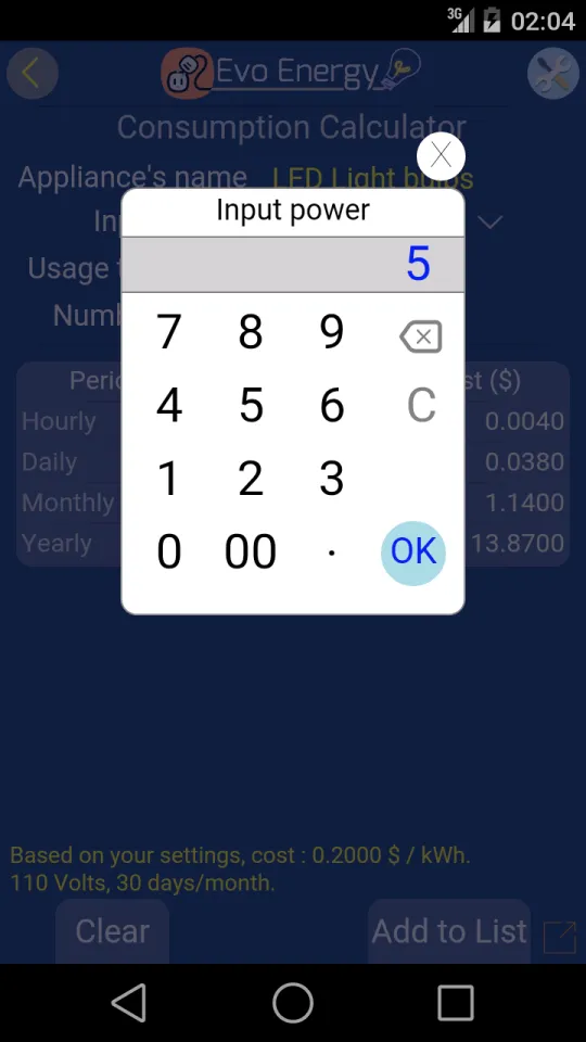 EvoEnergy - Electricity Calc | Indus Appstore | Screenshot