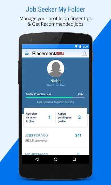 PlacementIndia.com- Job Search | Indus Appstore | Screenshot