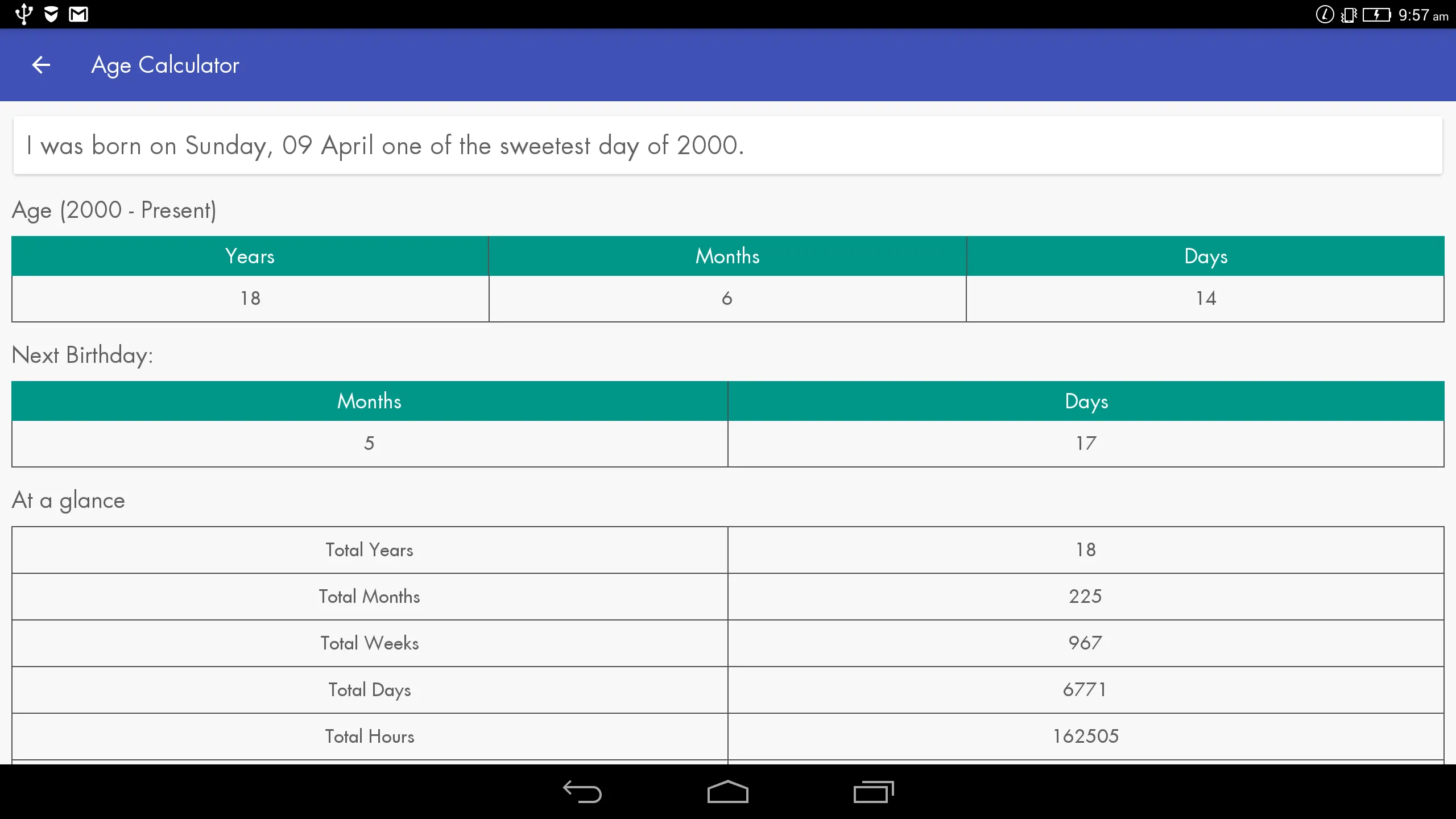 Age Calculator | Indus Appstore | Screenshot