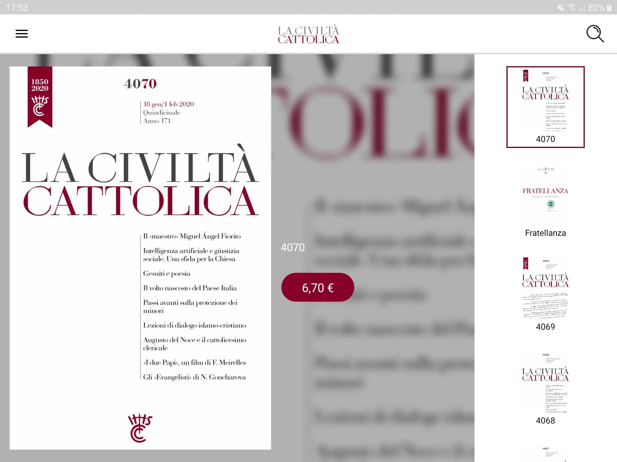 La Civiltà Cattolica | Indus Appstore | Screenshot