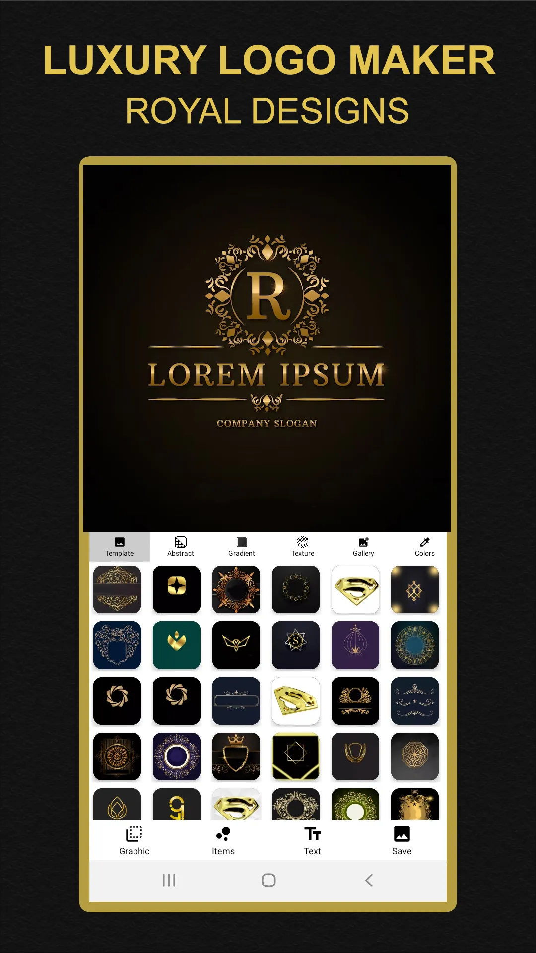 Luxury Logo Maker Royal Design | Indus Appstore | Screenshot