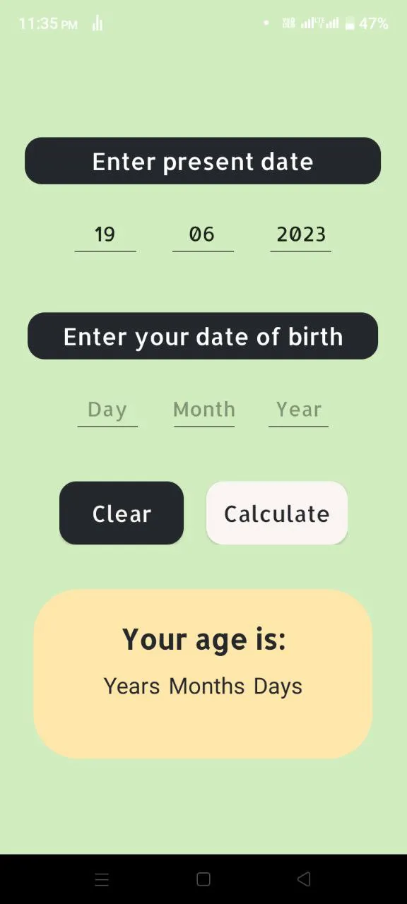 Age calculator | Indus Appstore | Screenshot