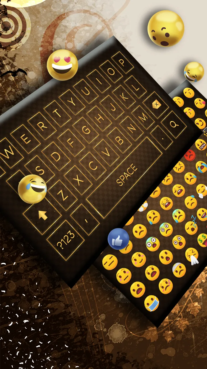 Transparent Golden Keyboard | Indus Appstore | Screenshot