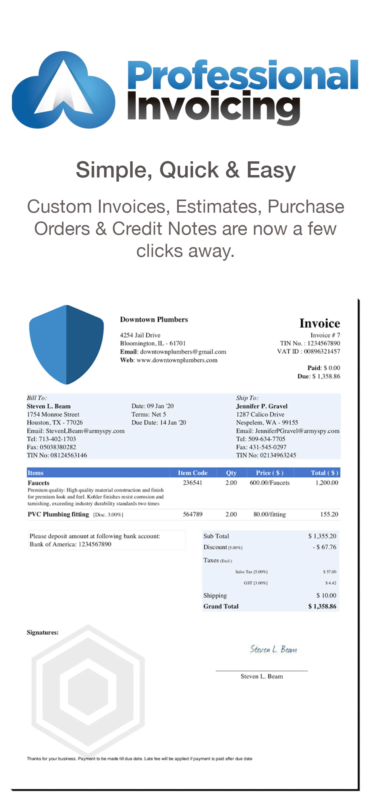 Professional Invoicing | Indus Appstore | Screenshot