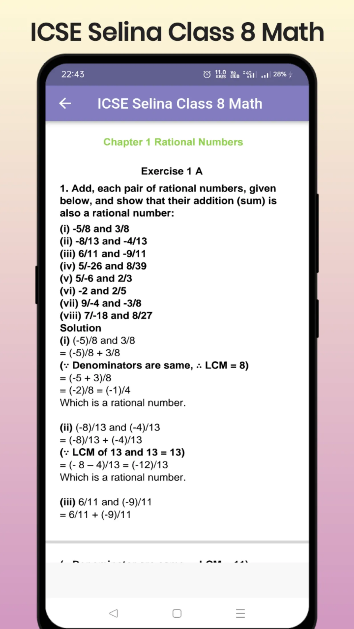 ICSE Selina Class 8 Math | Indus Appstore | Screenshot