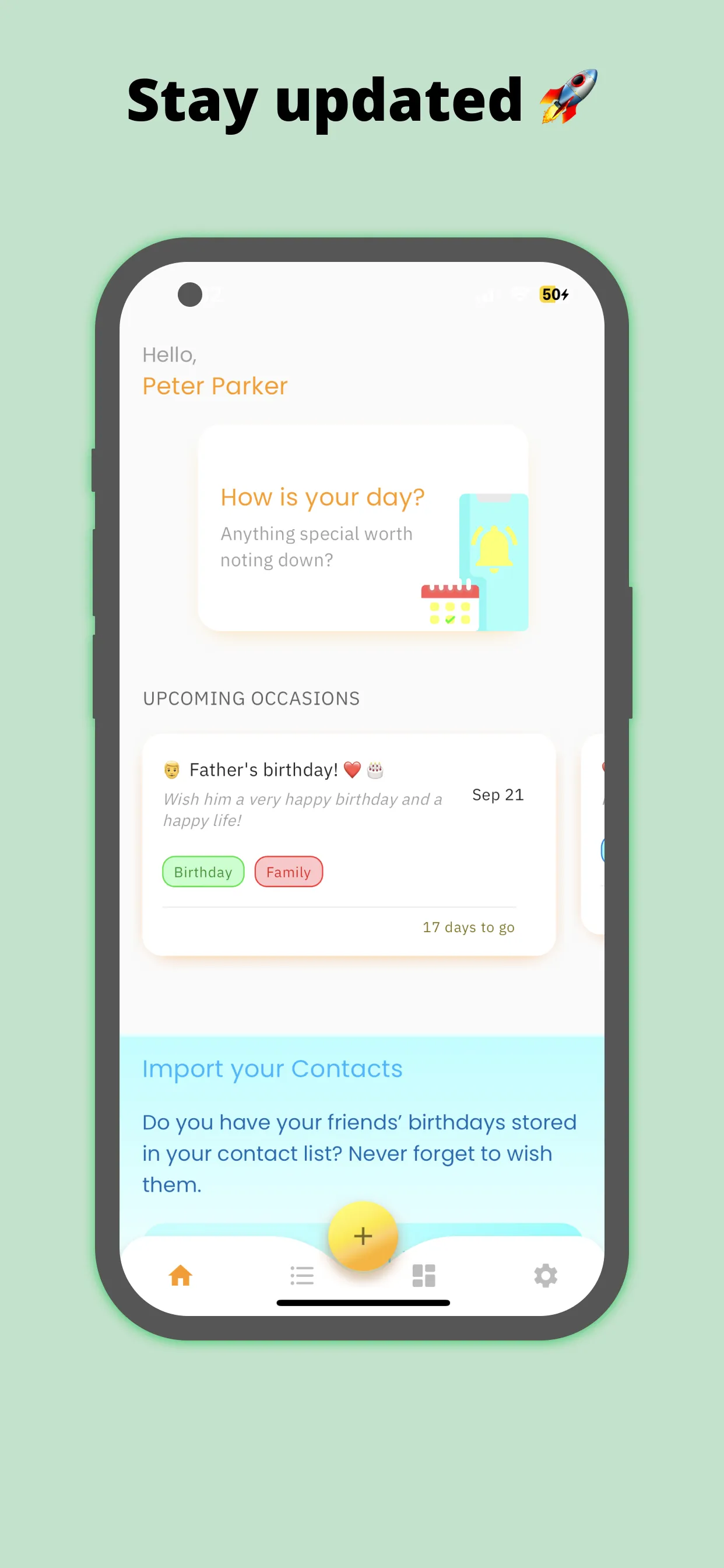 Occasionly: Birthday Reminders | Indus Appstore | Screenshot