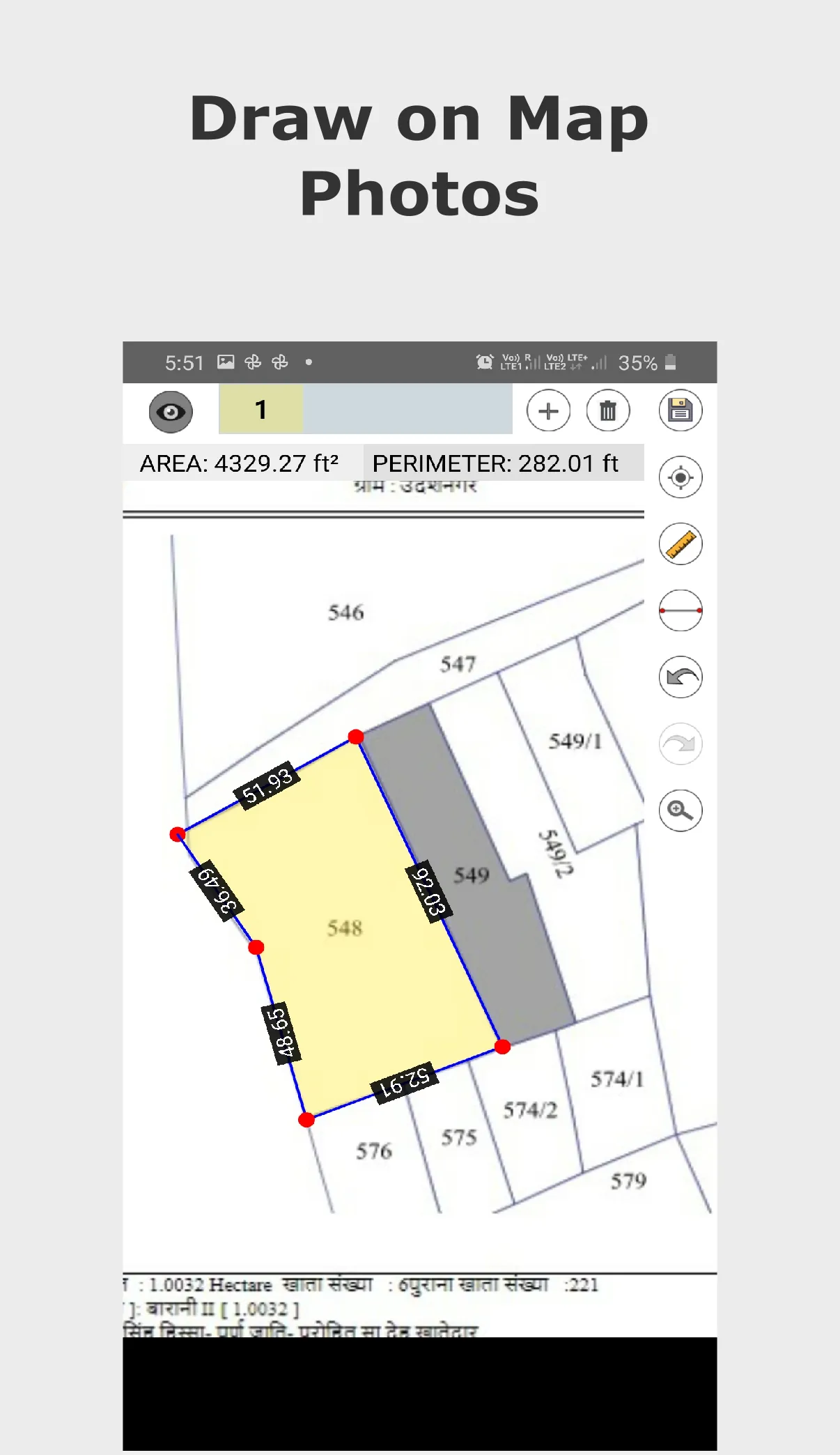 Easy Area : Land Area Measure | Indus Appstore | Screenshot