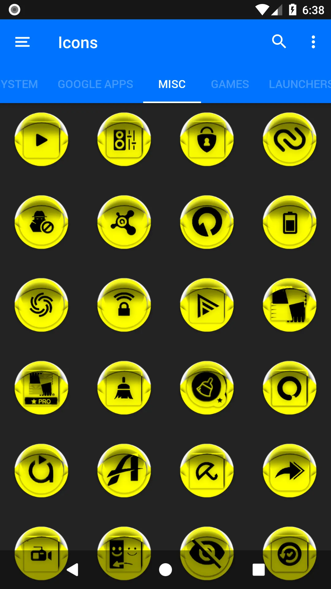 Yellow Icon Pack Style 4 | Indus Appstore | Screenshot