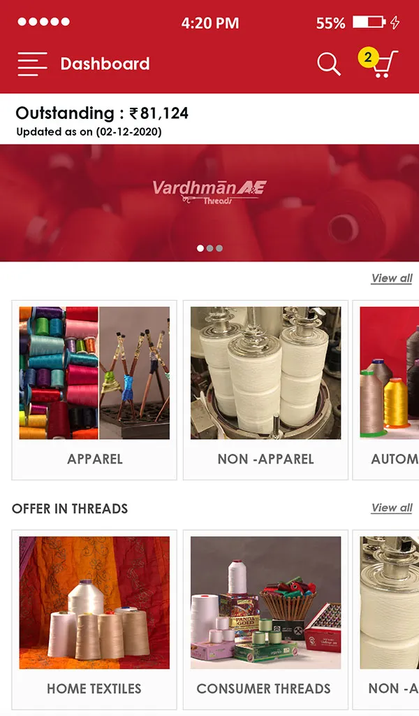 Vardhman A&E Threads ECom App | Indus Appstore | Screenshot