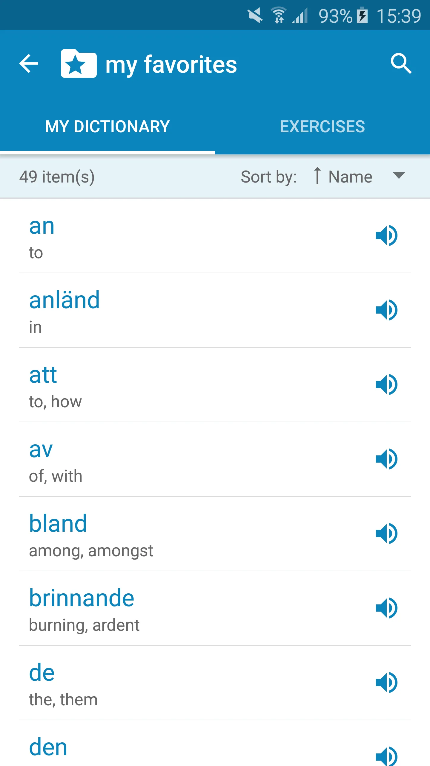 Swedish-English Dictionary | Indus Appstore | Screenshot