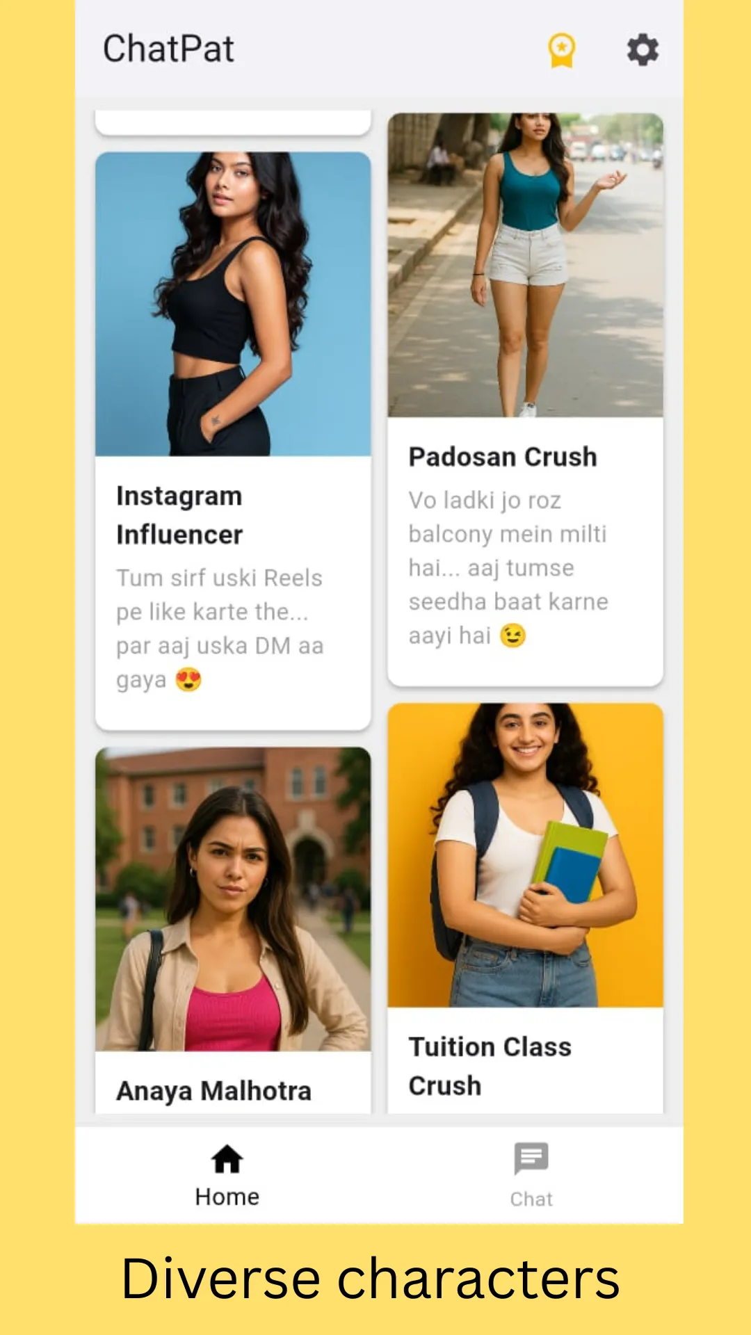ChatPat : Fun with AI friends | Indus Appstore | Screenshot