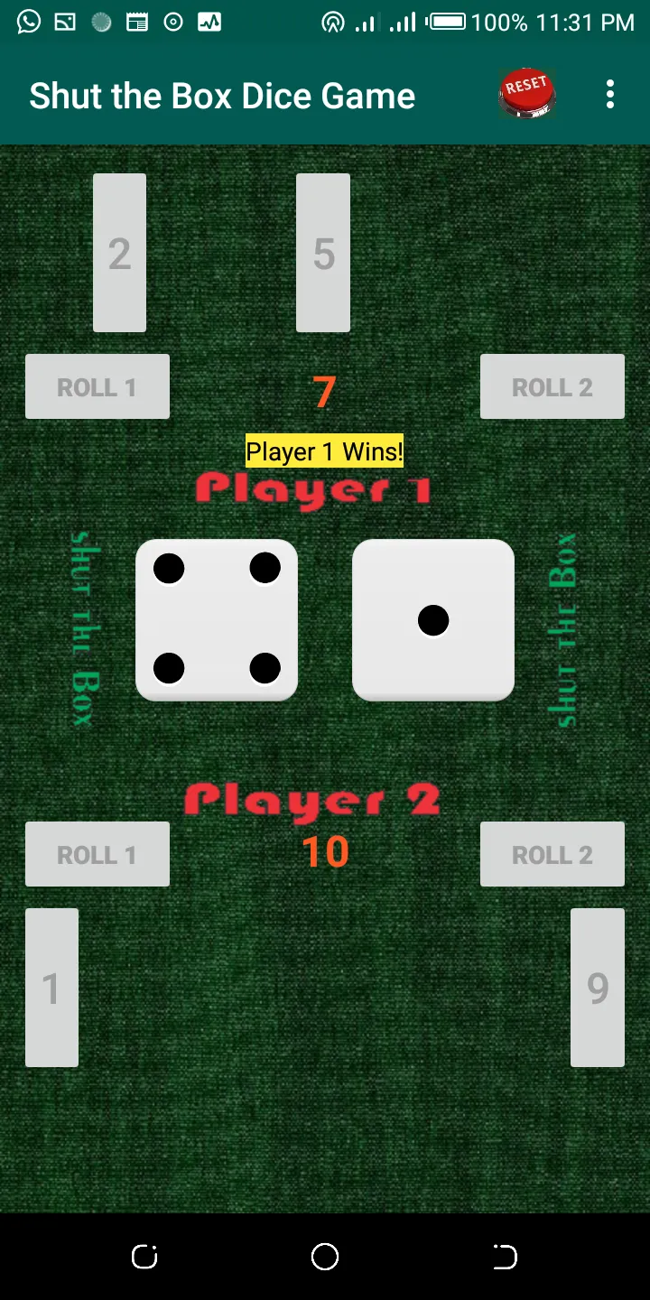 Shut-the-Box Dice Game | Indus Appstore | Screenshot