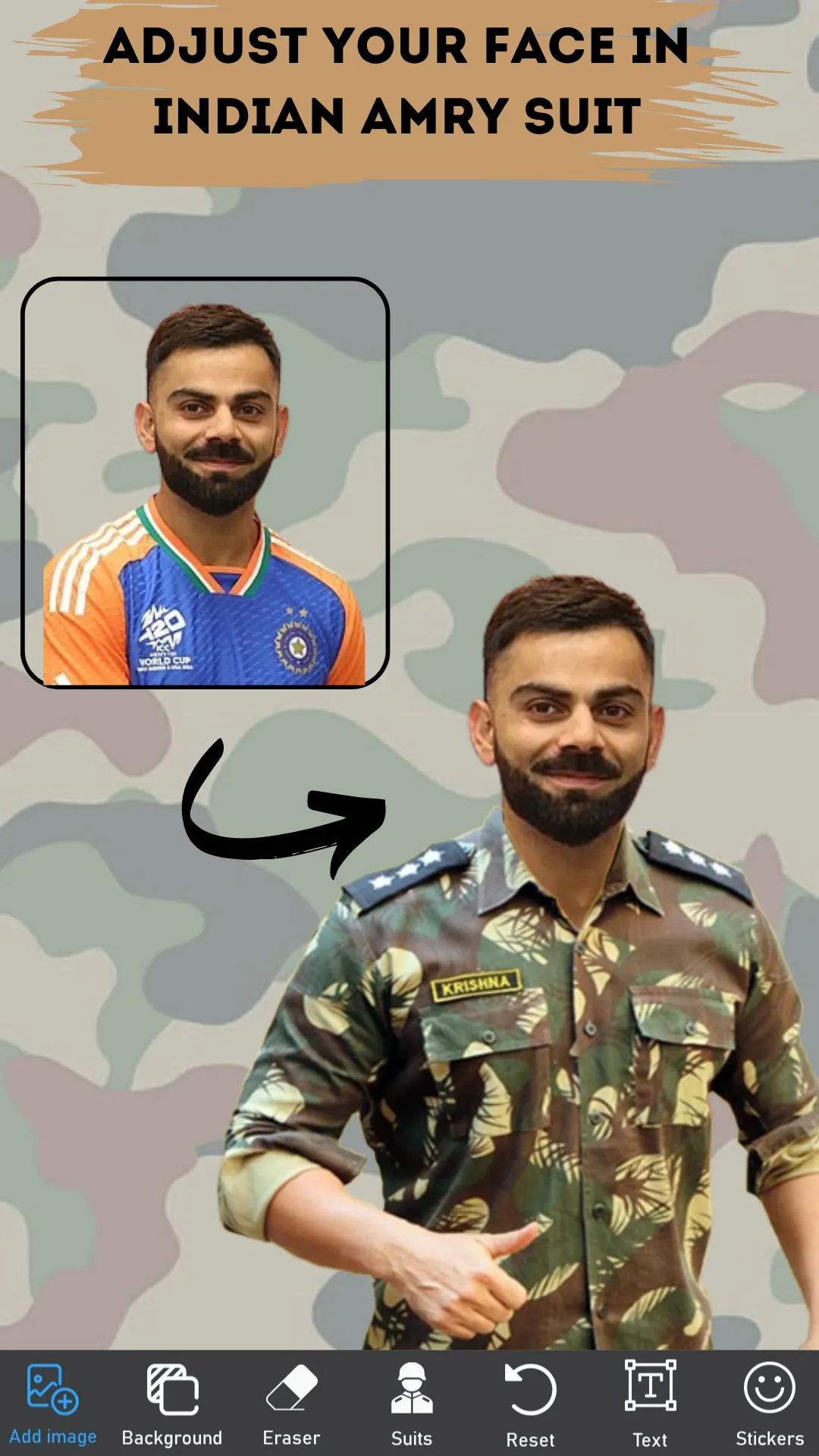 Indian Army Suit Photo Editor | Indus Appstore | Screenshot