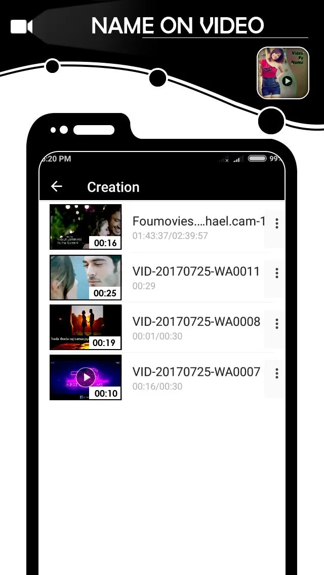 Name on Video | Indus Appstore | Screenshot