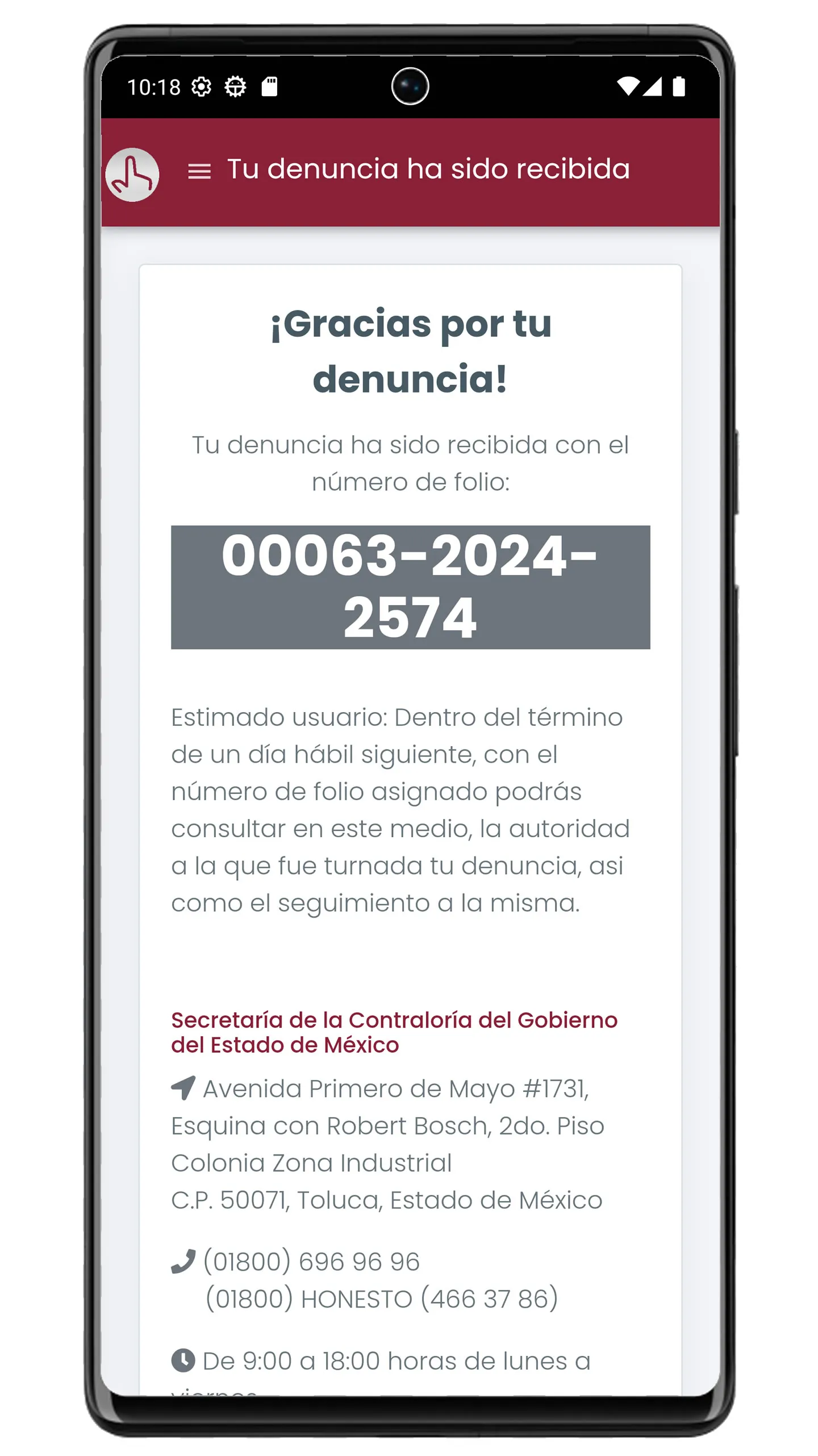 Denuncia EDOMEX | Indus Appstore | Screenshot