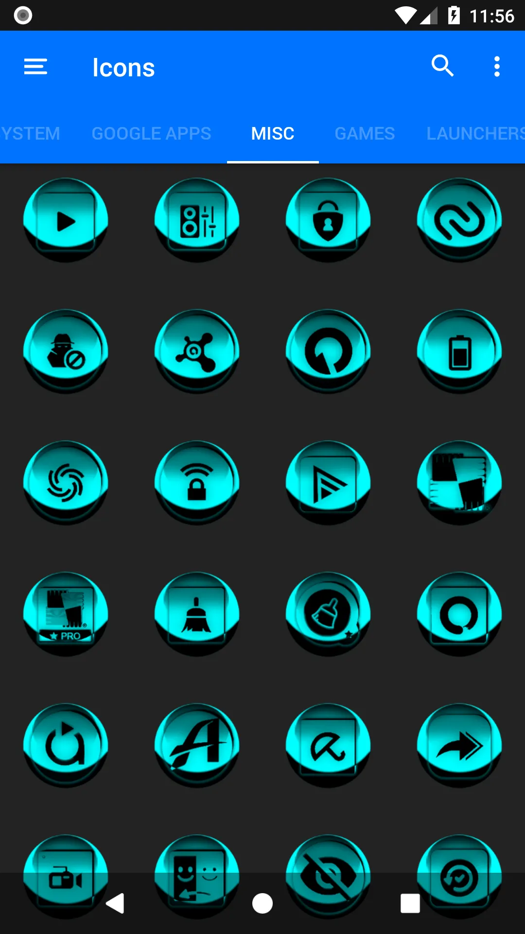 Cyan Icon Pack Style 3 | Indus Appstore | Screenshot