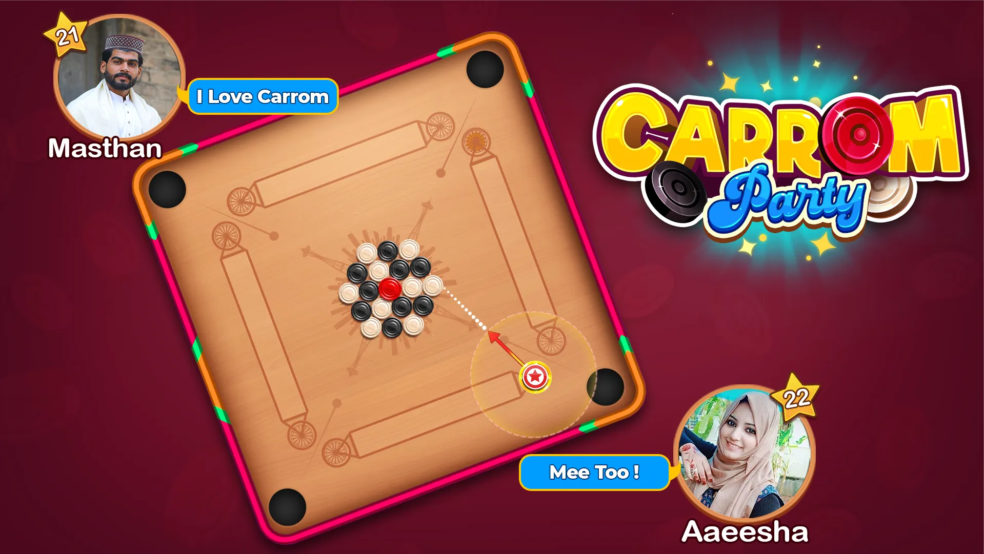 Carrom Party | Indus Appstore | Screenshot