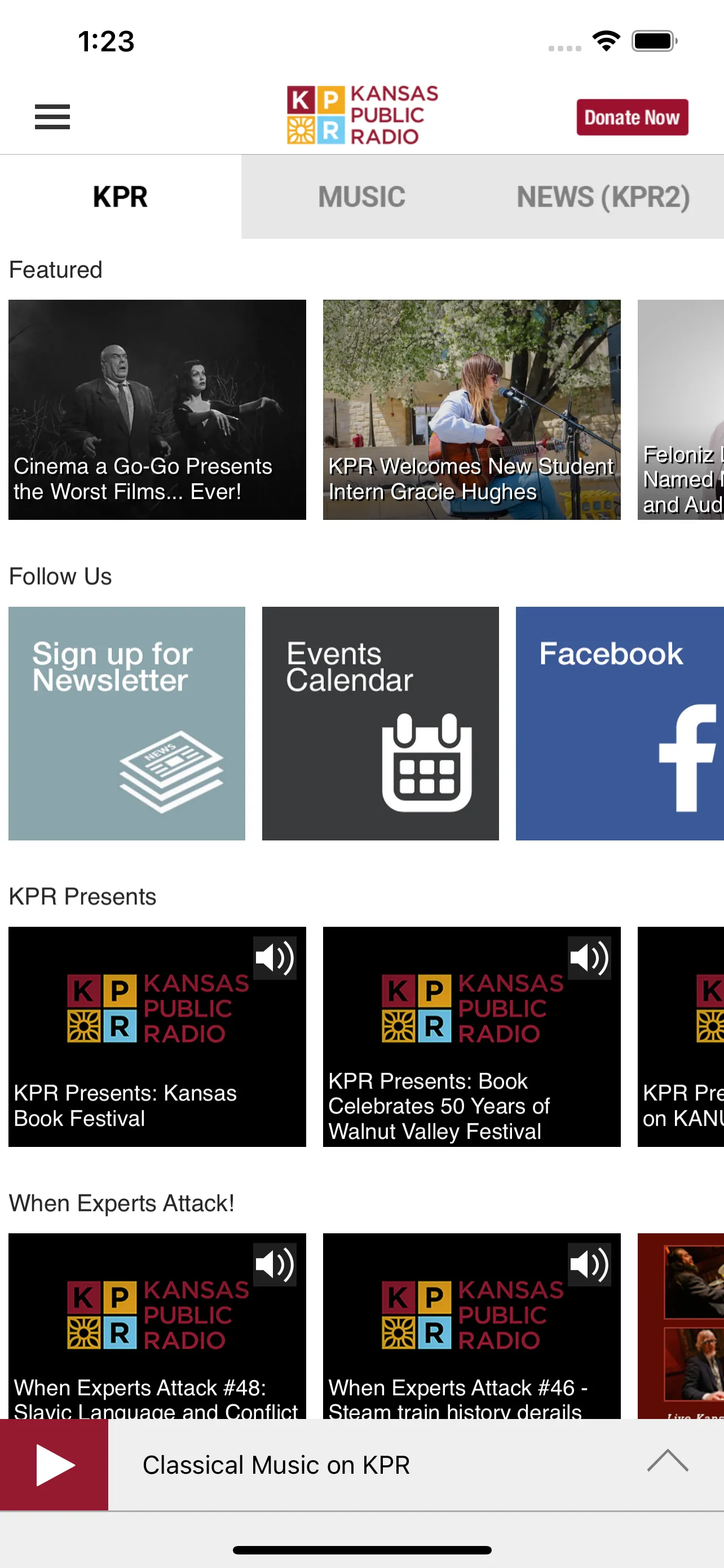 Kansas Public Radio App | Indus Appstore | Screenshot