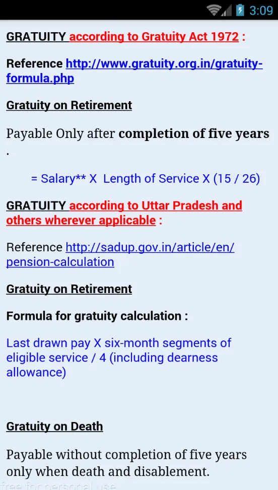 Gratuity Pension Calculator | Indus Appstore | Screenshot