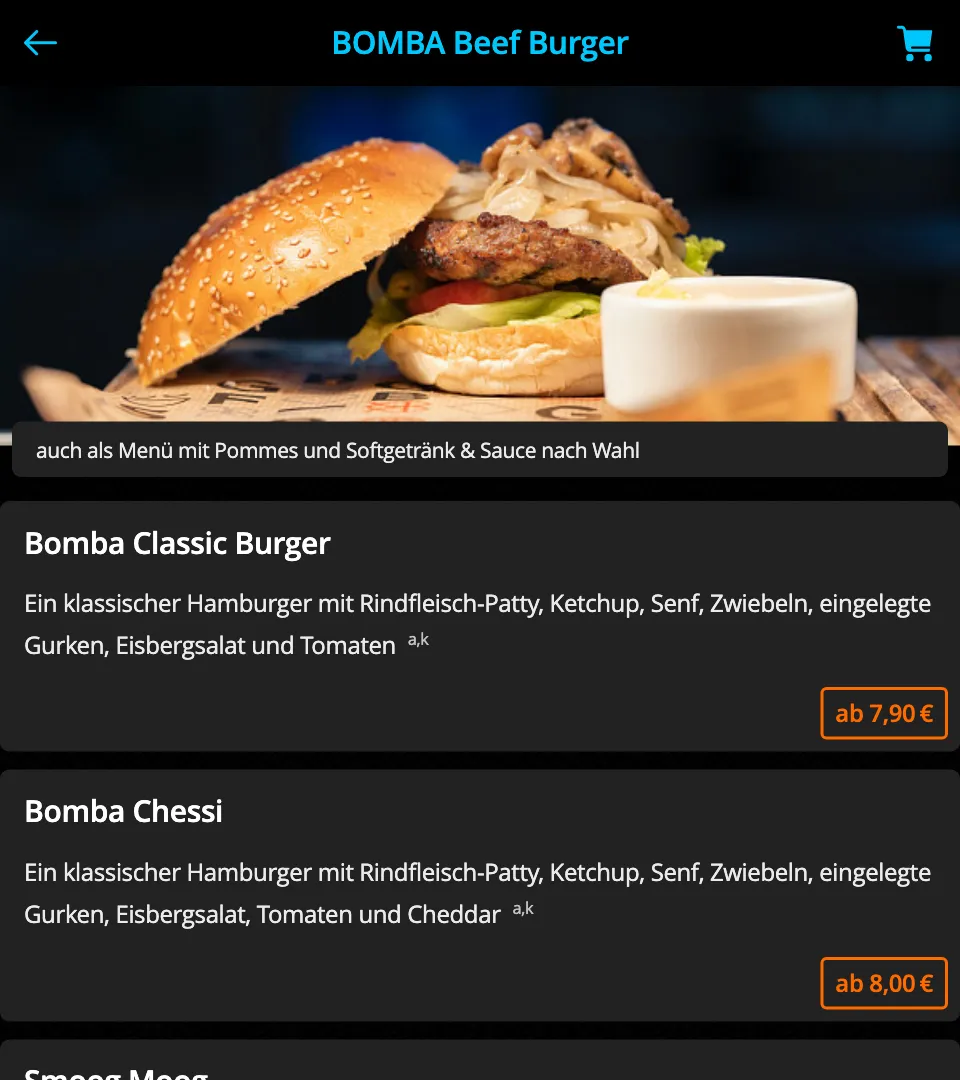 Bomba Food Style Paderborn | Indus Appstore | Screenshot