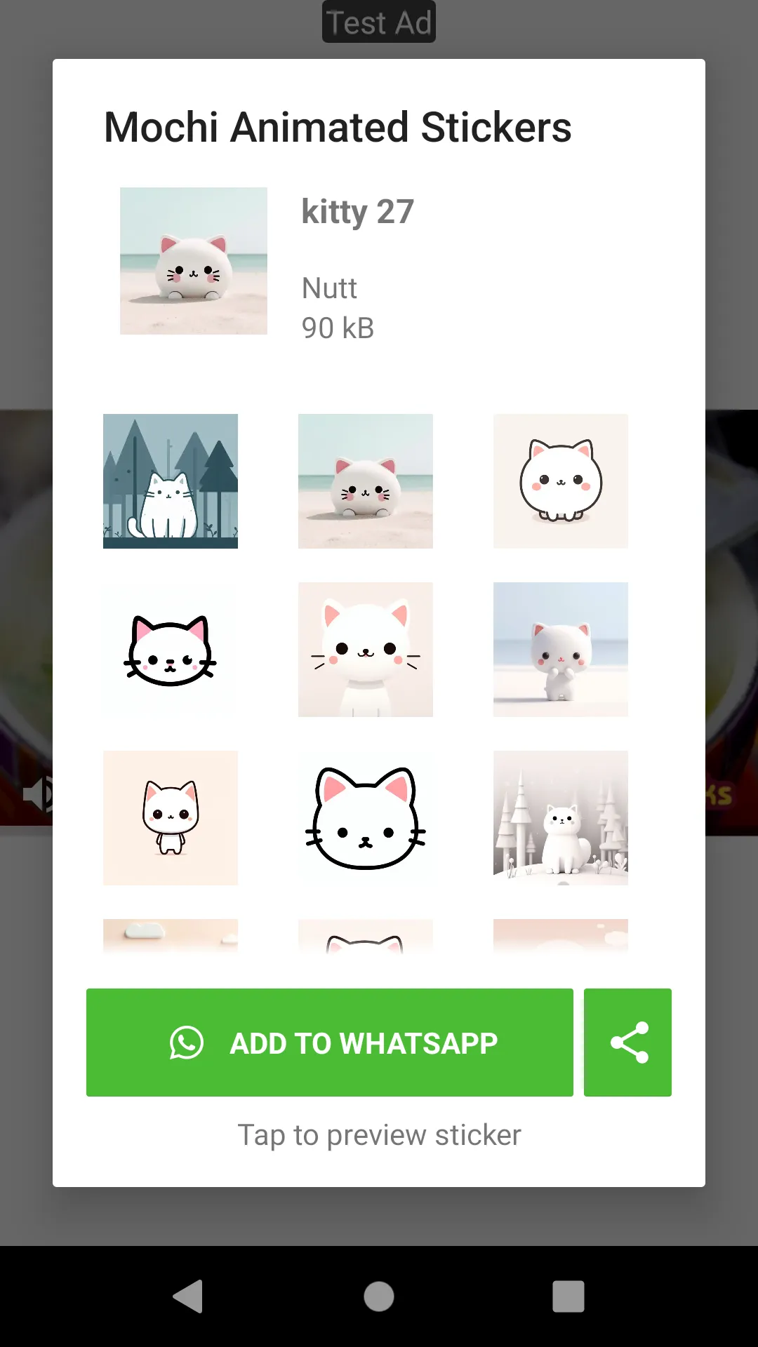 Mochi Cat Animated Stickers | Indus Appstore | Screenshot