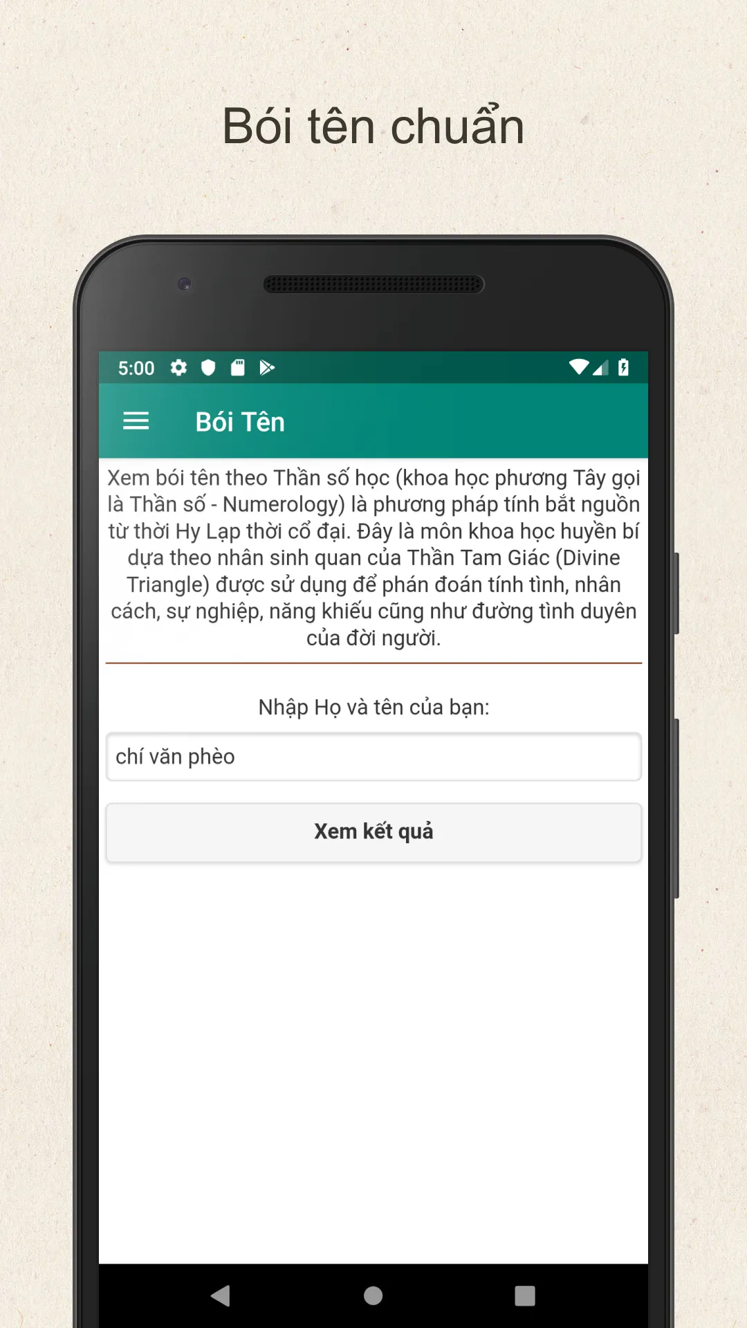 Bói tên, bói ngày sinh trọn bộ | Indus Appstore | Screenshot