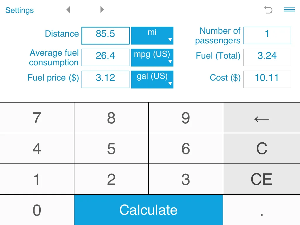 Fuel cost calculator | Indus Appstore | Screenshot