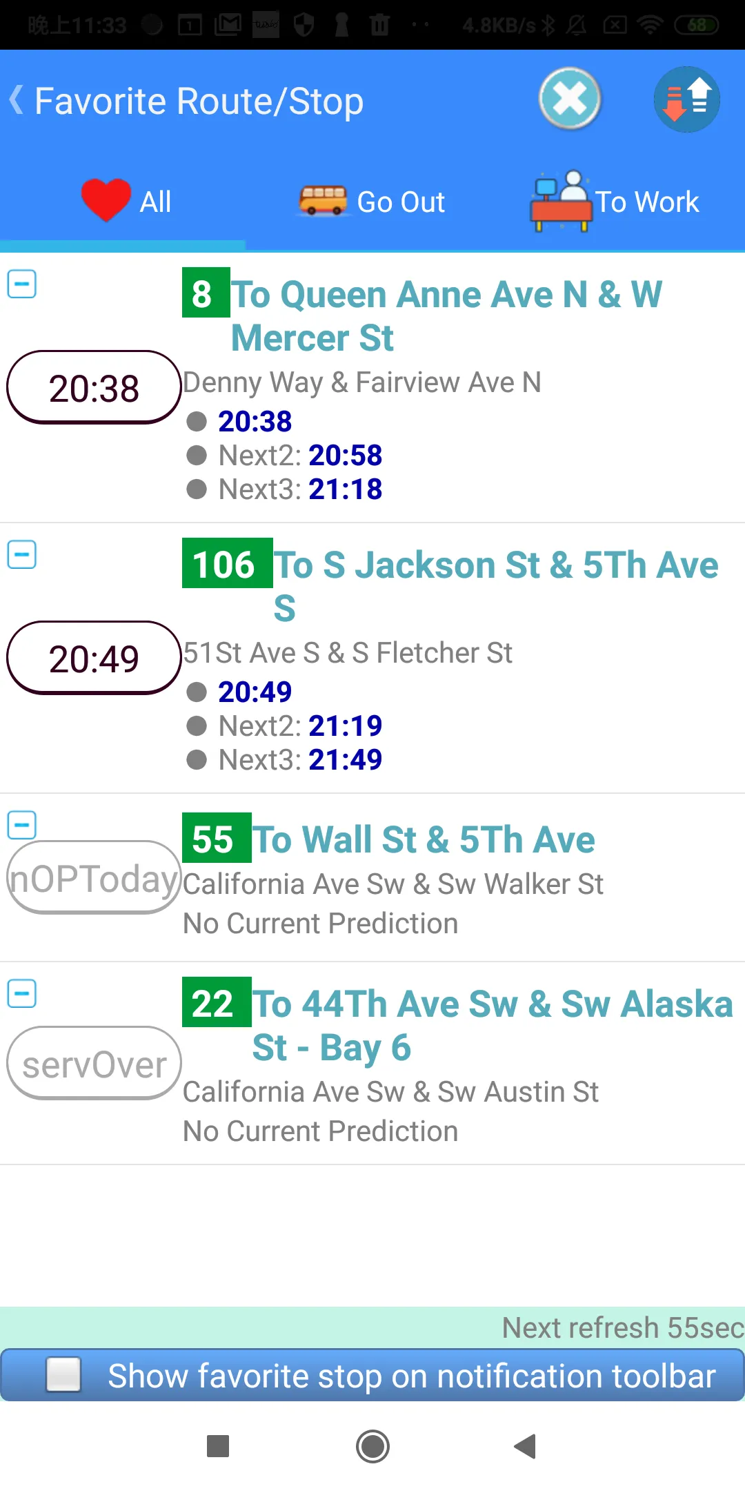 Seattle Transit Timetable | Indus Appstore | Screenshot