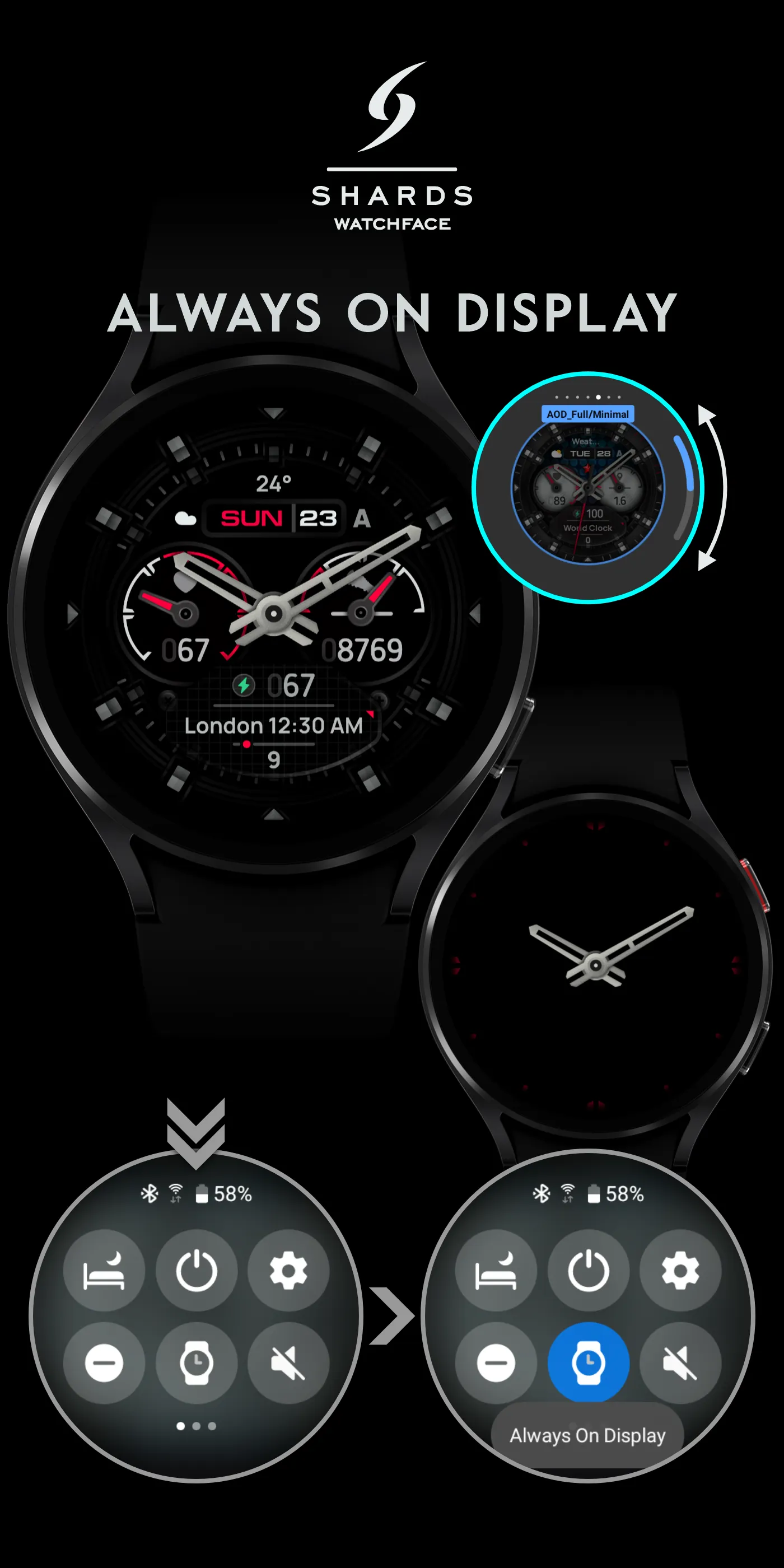 SH015 Watch Face, WearOS watch | Indus Appstore | Screenshot