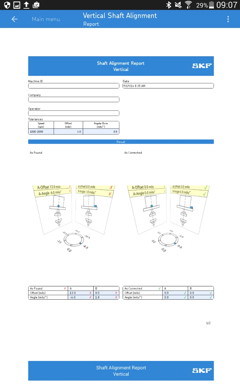 SKF Vertical shaft alignment  | Indus Appstore | Screenshot