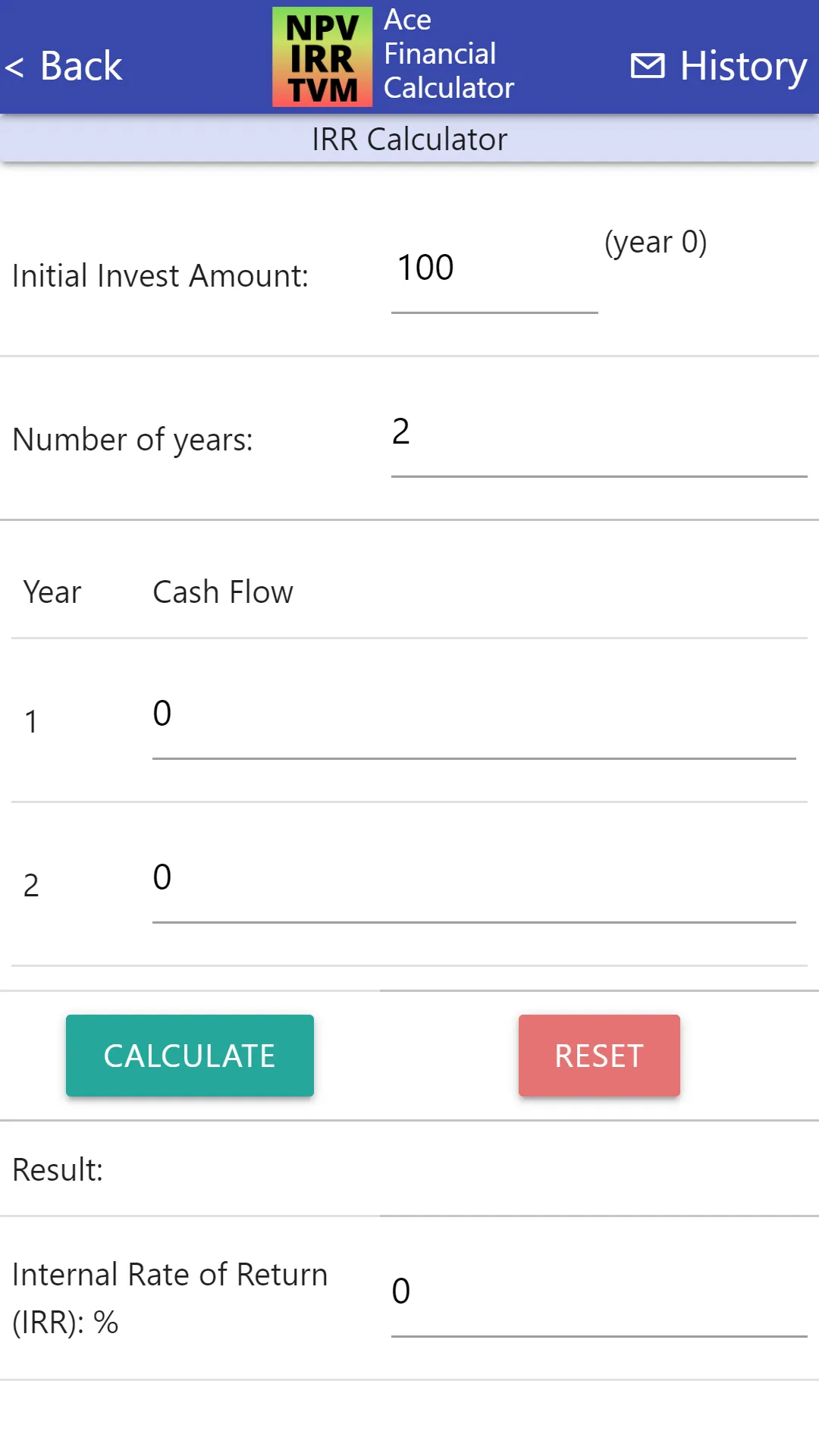 NPV, IRR, TVM Financial Calcul | Indus Appstore | Screenshot