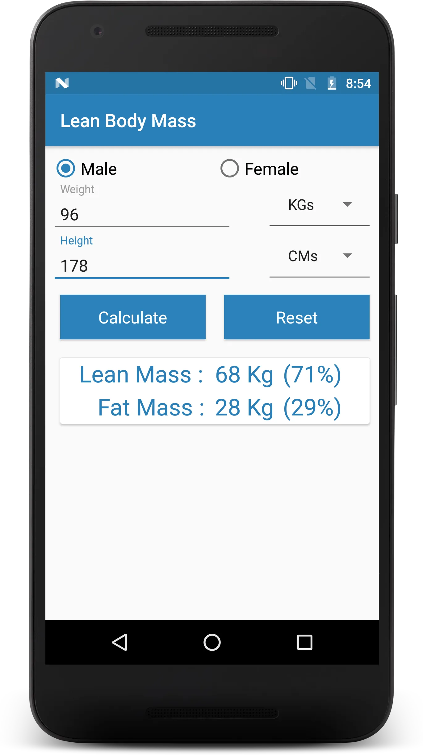 Health Calculator | Indus Appstore | Screenshot