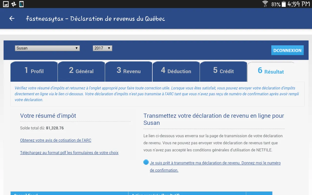 Déclaration d'impôt du Québec | Indus Appstore | Screenshot