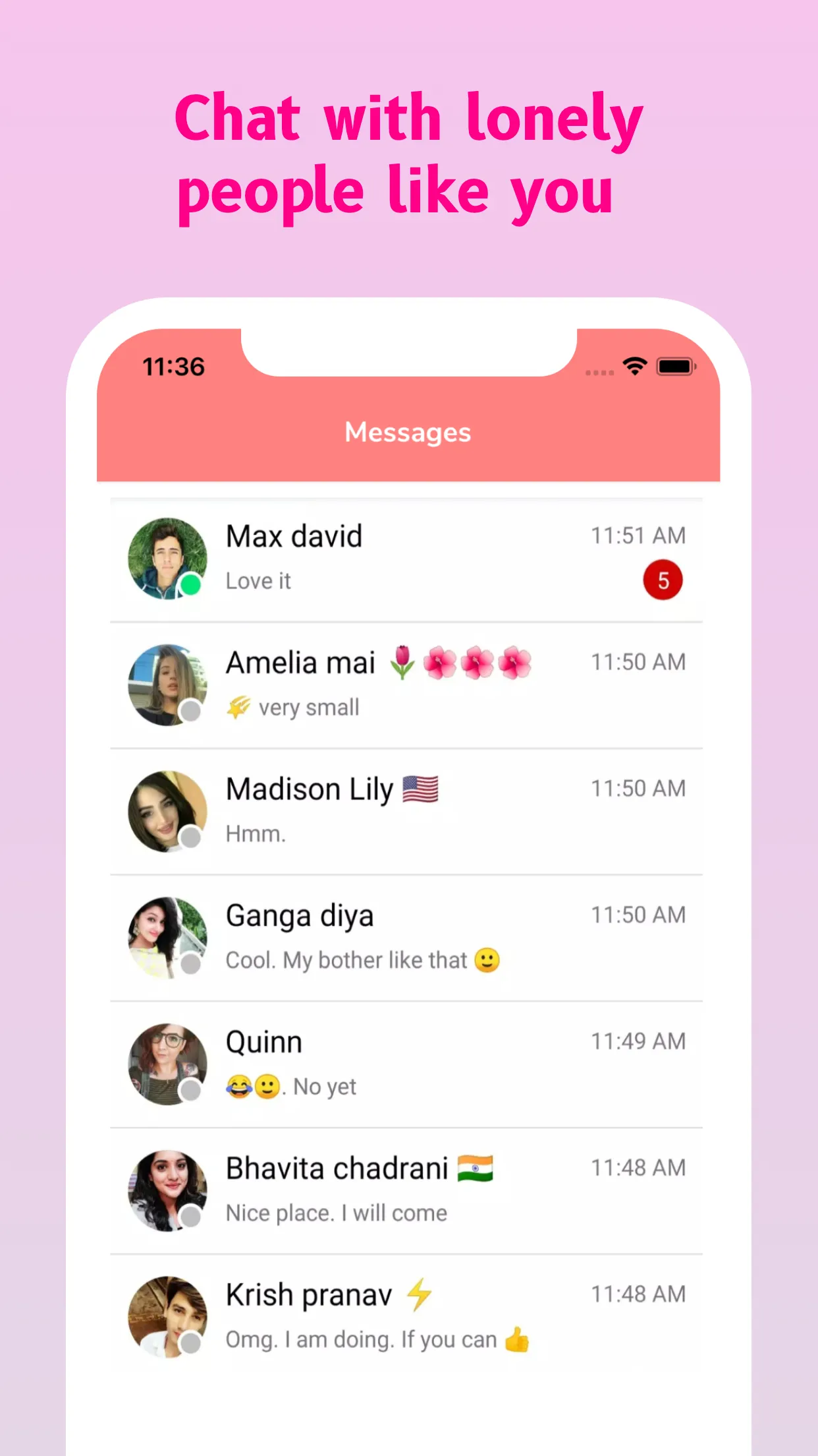 Lonely - Chat with Strangers | Indus Appstore | Screenshot