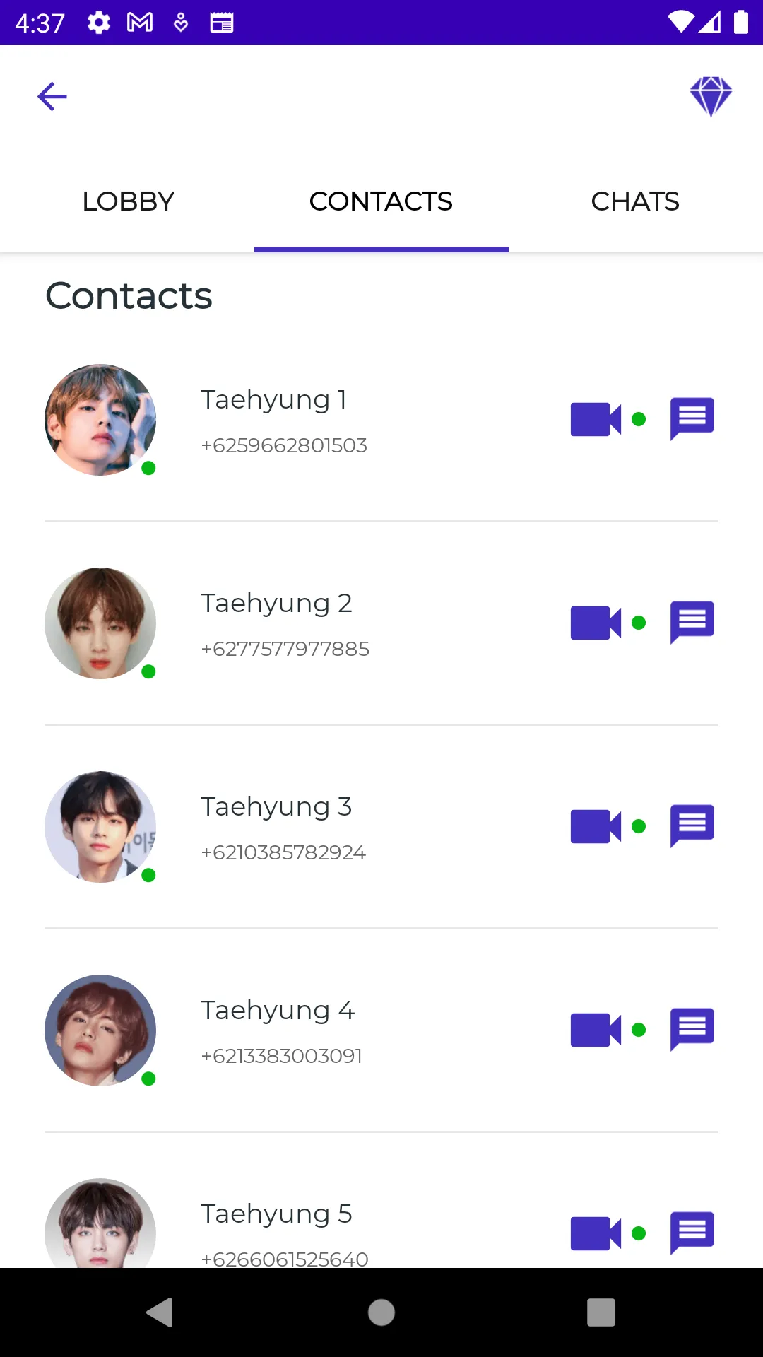 Kim Taehyung Fake Video Call | Indus Appstore | Screenshot