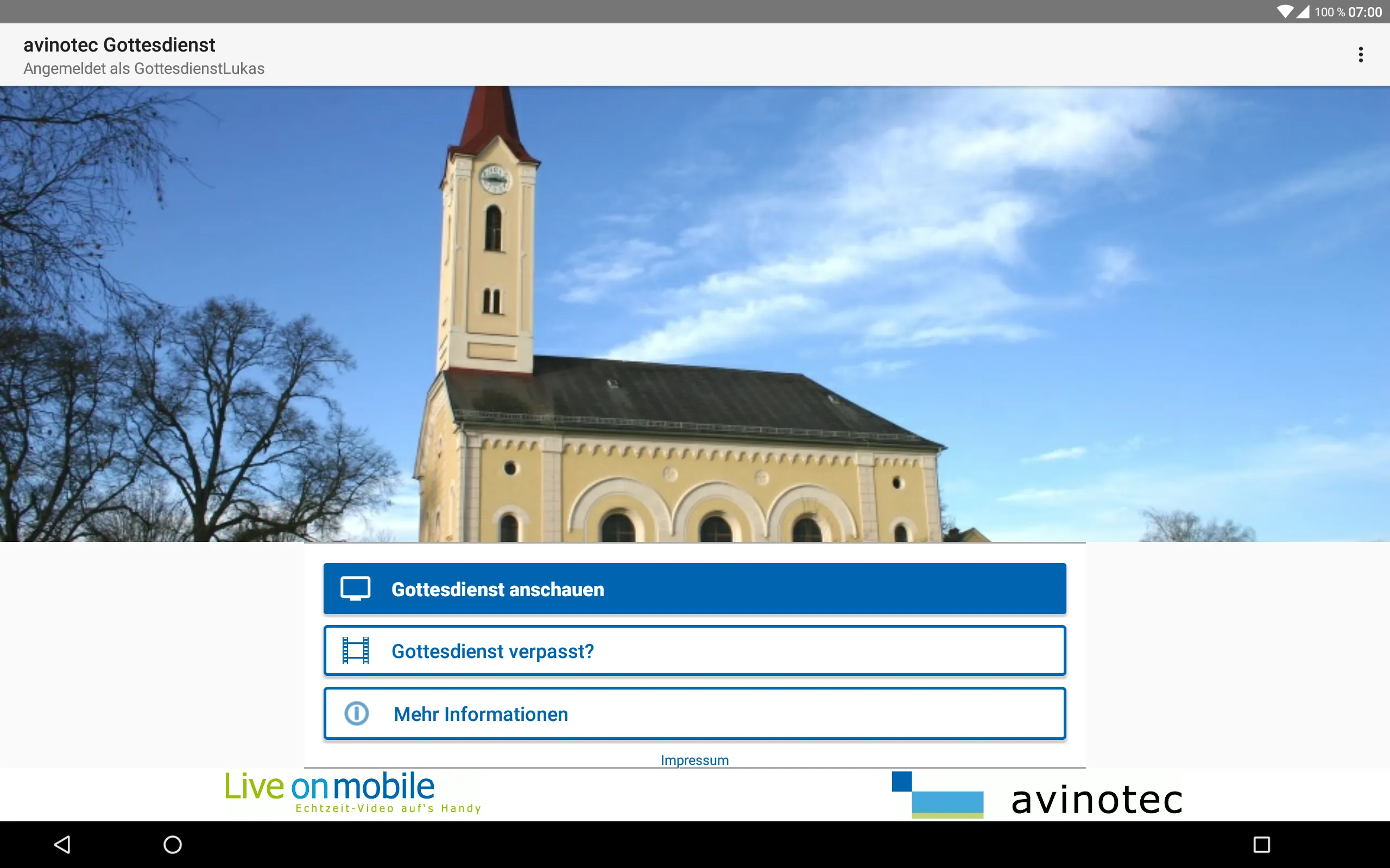 avinotec live church service | Indus Appstore | Screenshot