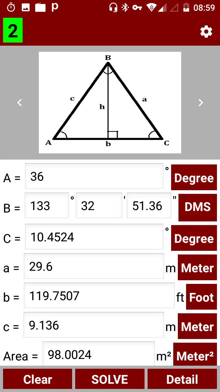 Triangle Calculator and Solver | Indus Appstore | Screenshot