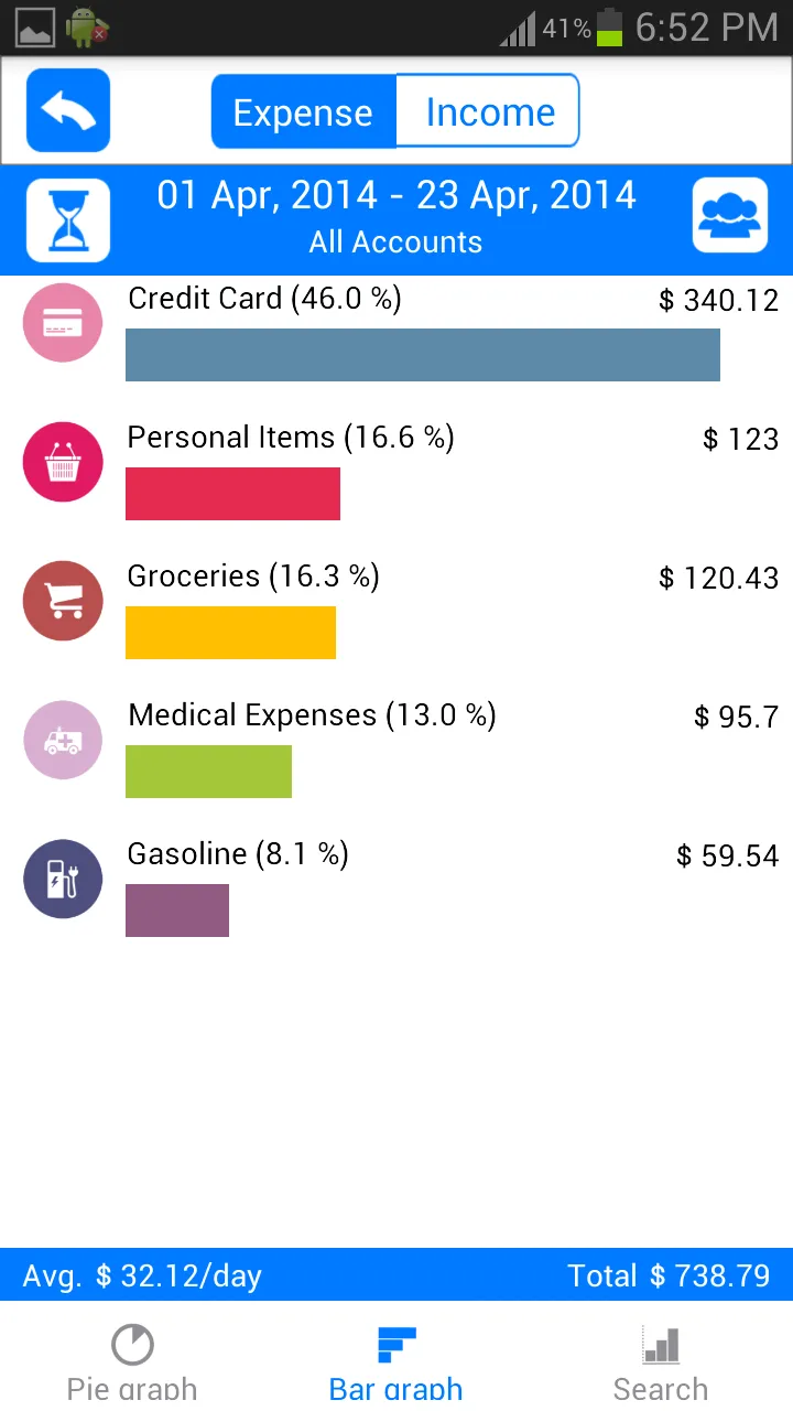 Money Log lite Budget Manager | Indus Appstore | Screenshot