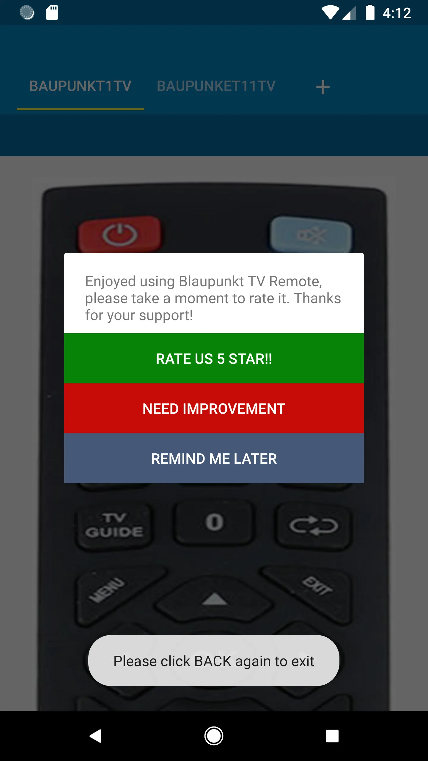 Blaupunkt TV Remote | Indus Appstore | Screenshot
